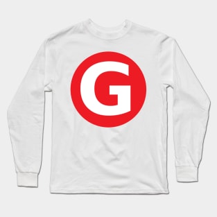 Letter G Big Red Dot Letters & Numbers Long Sleeve T-Shirt